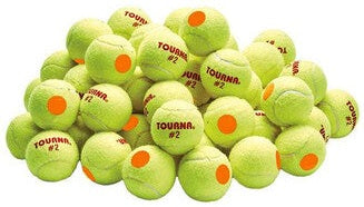 Tourna Stage 2 Orange Dot Tennis Balls 60x - Yellow - HIT a Double
