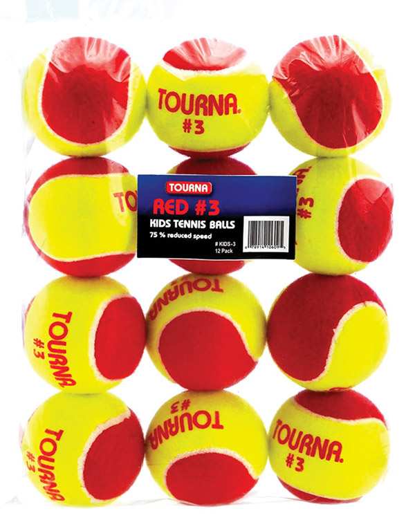 Tourna Stage 3 Red Tennis Balls (12x) - Os