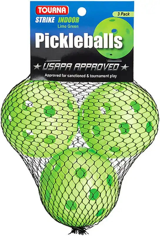 Tourna Strike Indoor Pickleballs 3x Lime