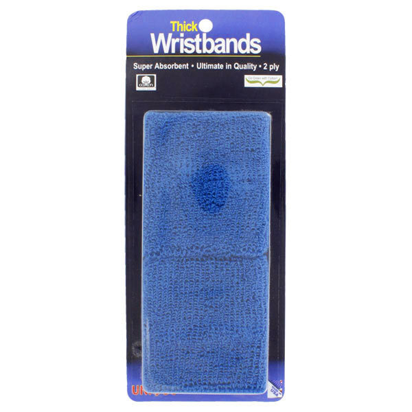 Tourna Super Thick Wristbands (2x) (black) - Sky / Os