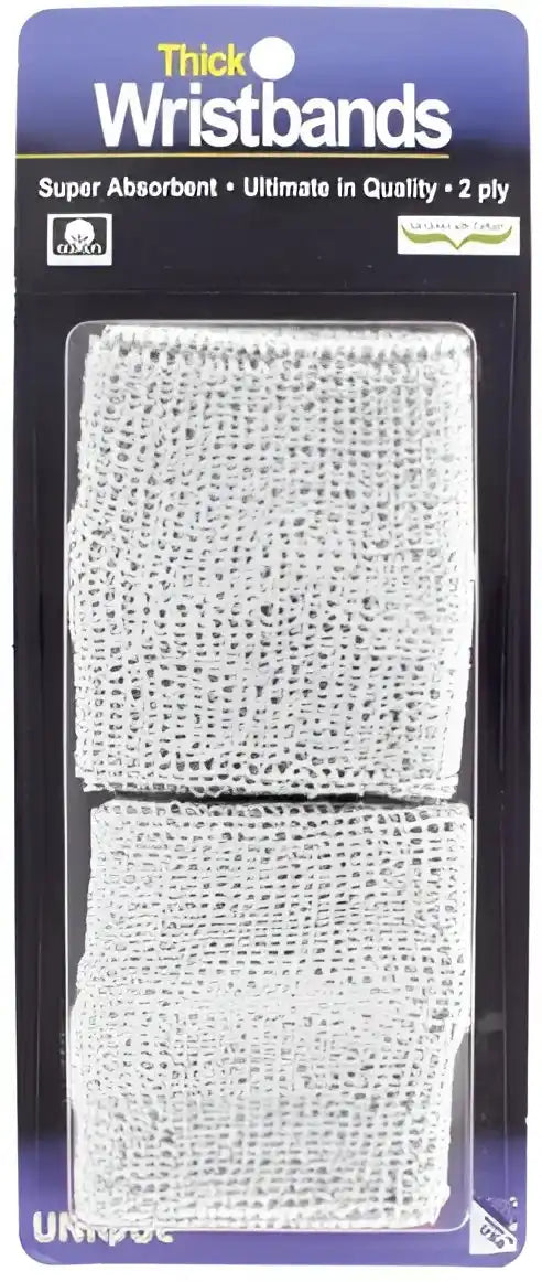 Tourna Superthick Wristbands (2x) - White