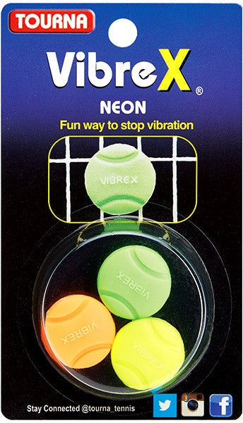 Tourna Vibrex Neon Vibration Dampeners (3x) - Os