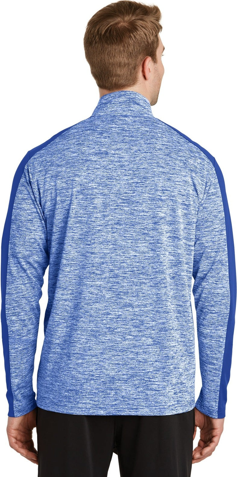 Tr Roy E/Tr Ry Sport-Tek PosiCharge Electric Heather Colorblock 1/4-Zip Pullover. ST397