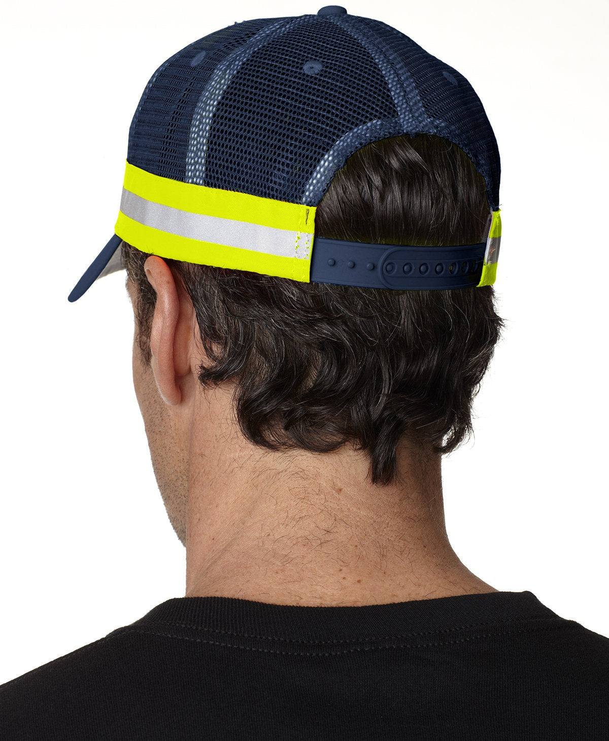 Adams Headwear TR102 Trucker Reflector High-Visibility Constructed Cap - Navy