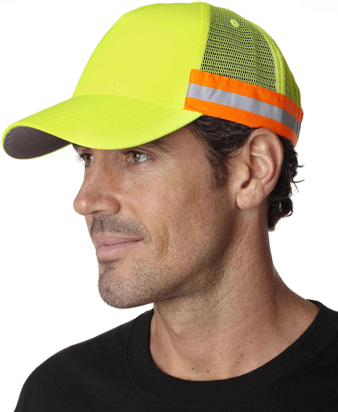 Adams Headwear TR102 Trucker Reflector High-Visibility Constructed Cap - Yellow