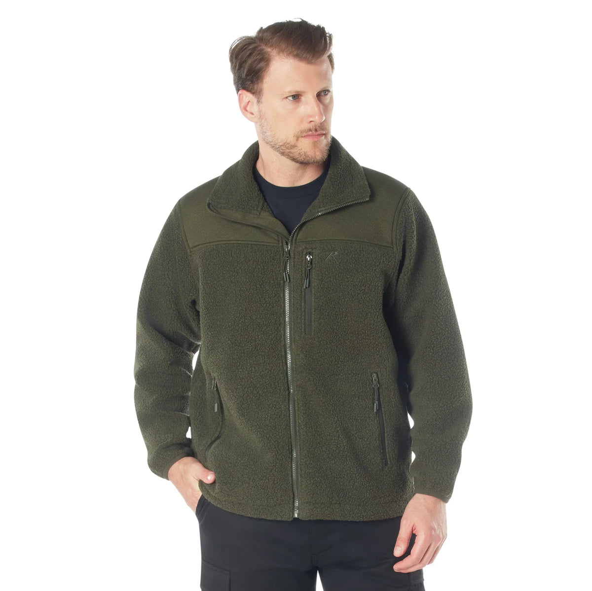 Trailsman Sherpa Fleece Jacket - Olive Drab / s