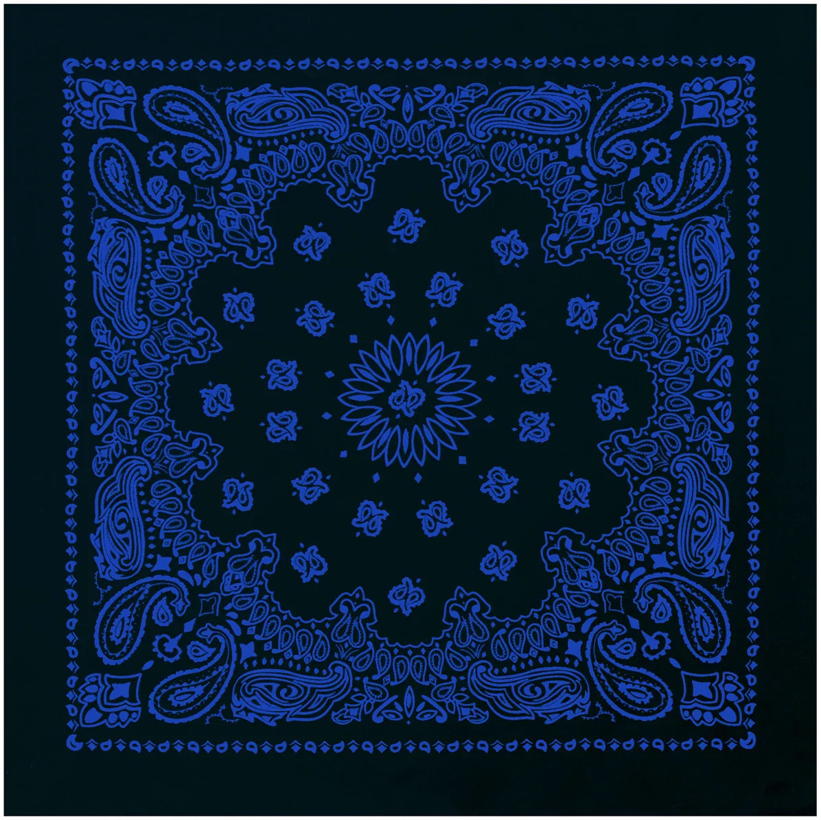 Trainmen Paisley Bandana - 22’’ x - Black / Blue