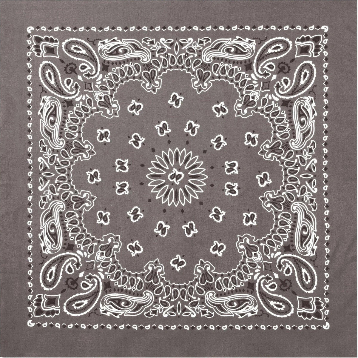 Trainmen Paisley Bandana - 22’’ x - Grey
