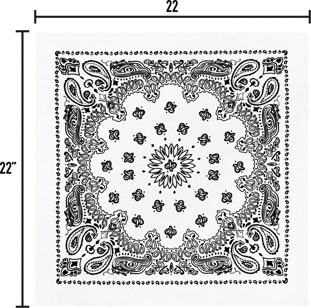 Trainmen Paisley Bandana - 22’’ x