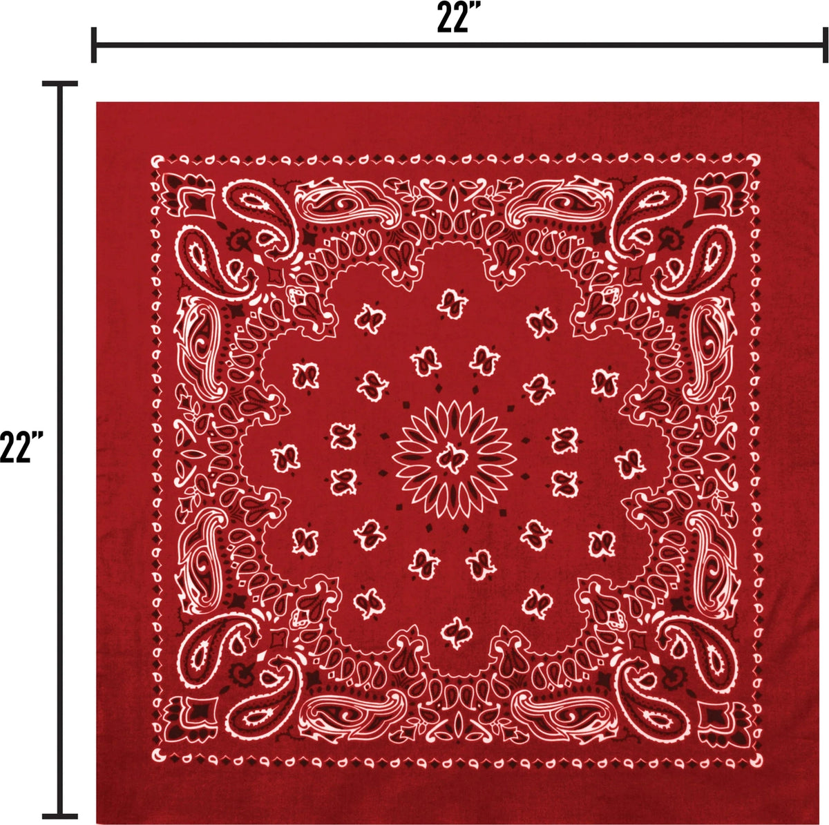 Trainmen Paisley Bandana - 22’’ x
