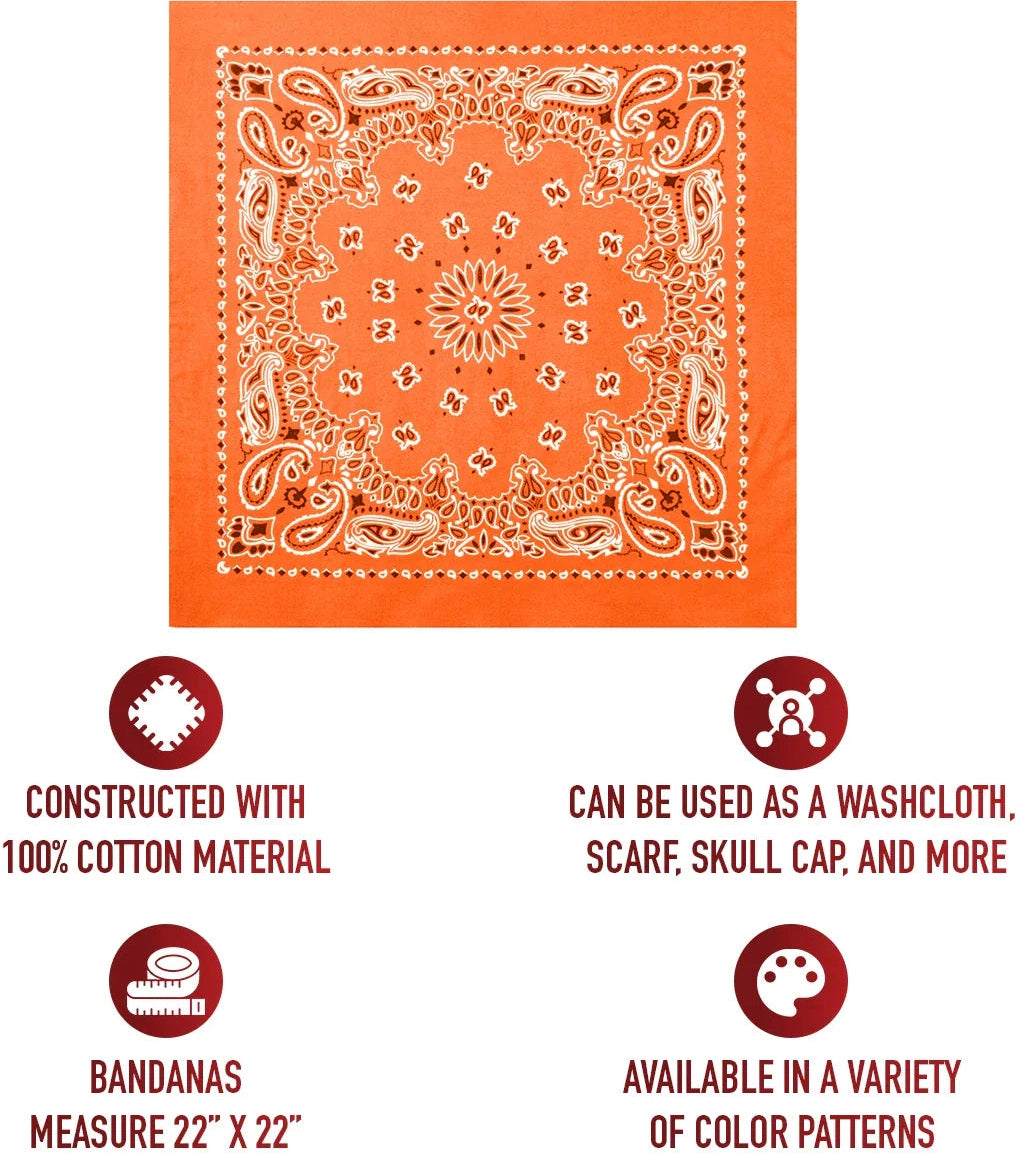 Trainmen Paisley Bandana - 22’’ x