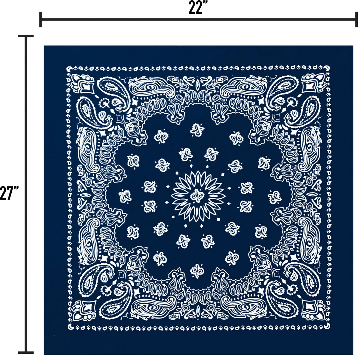 Trainmen Paisley Bandana - 22’’ x