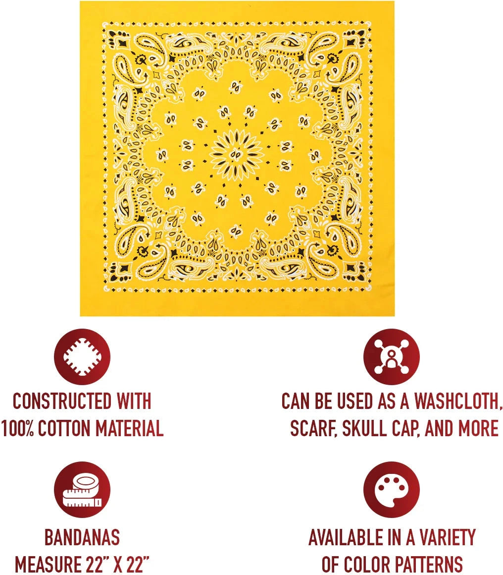 Trainmen Paisley Bandana - 22’’ x