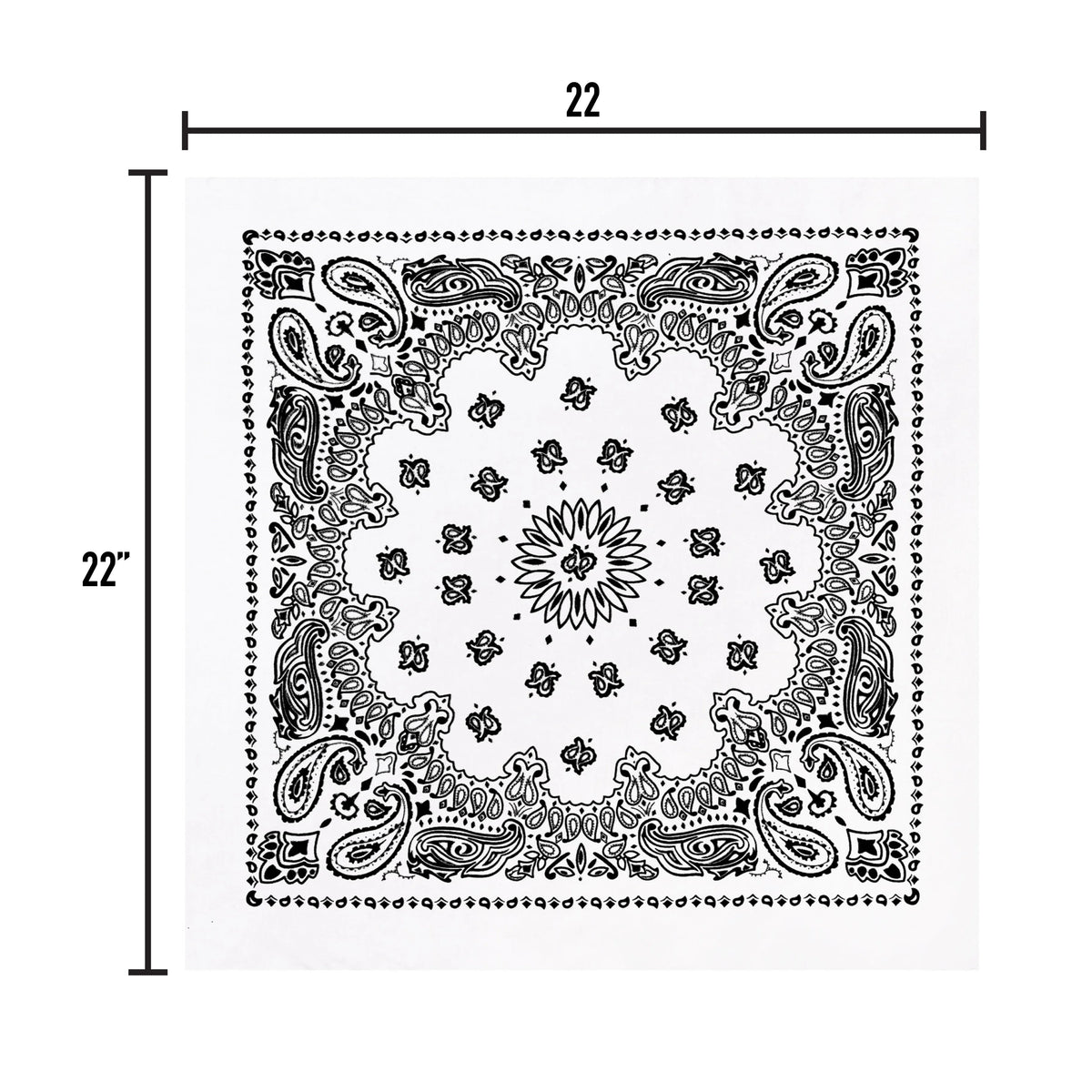 Trainmen Paisley Bandana - 22’’ x