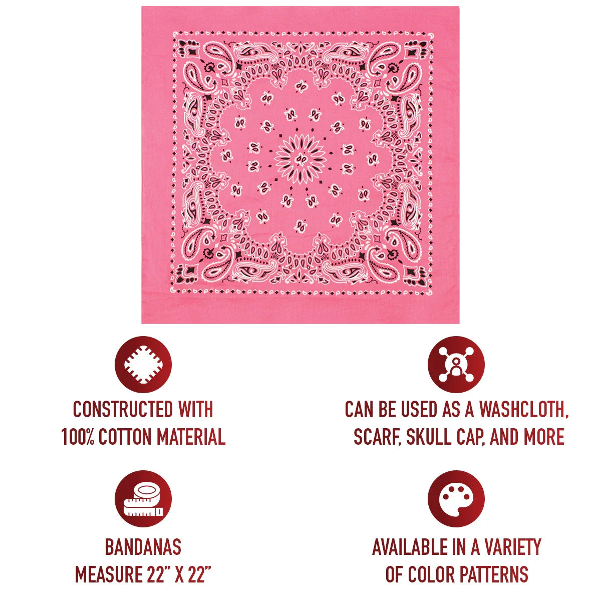 Trainmen Paisley Bandana - 22’’ x