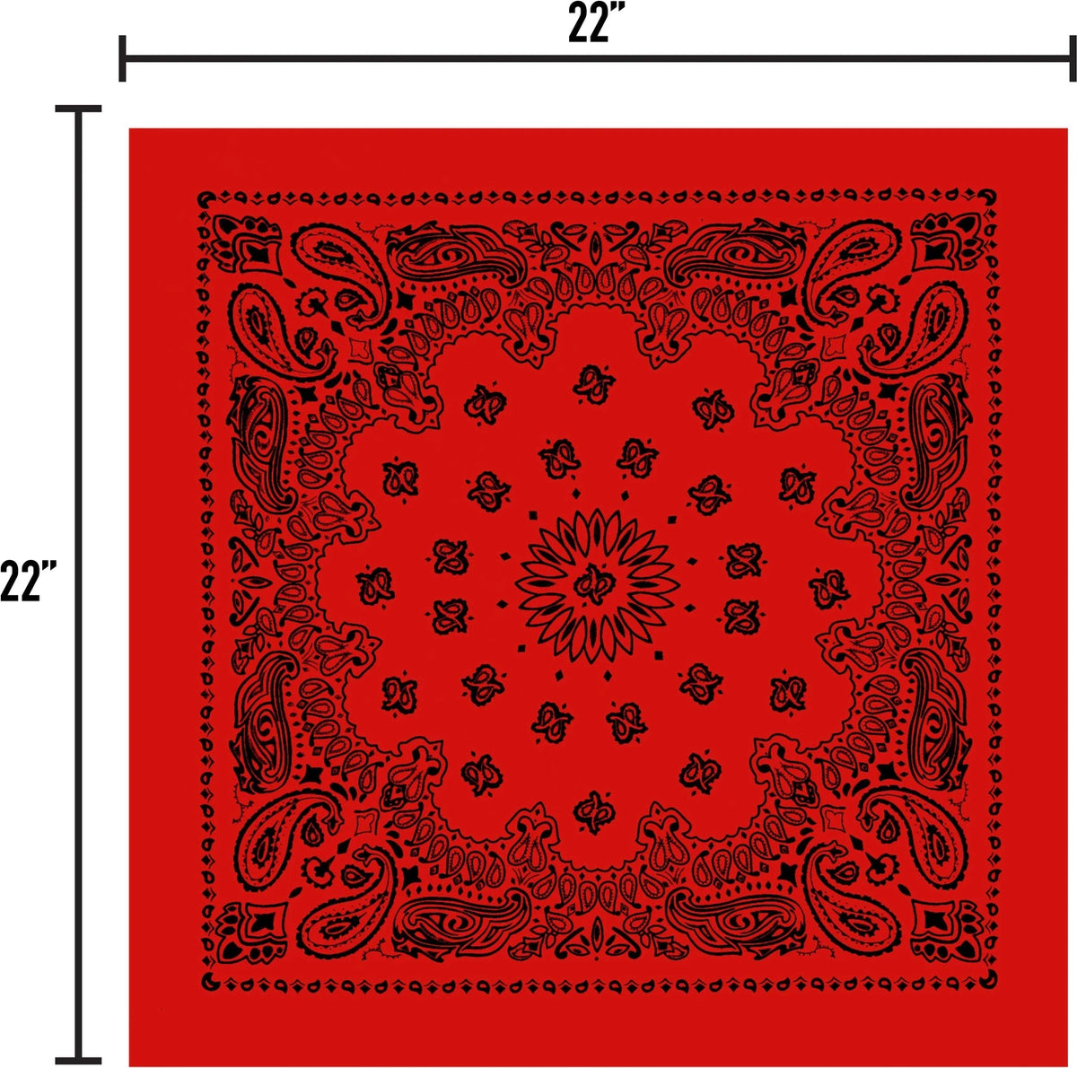 Trainmen Paisley Bandana - 22’’ x