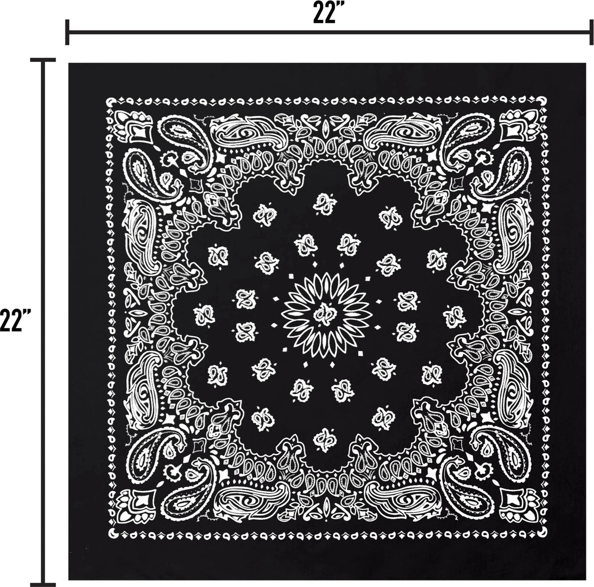 Trainmen Paisley Bandana - 22’’ x