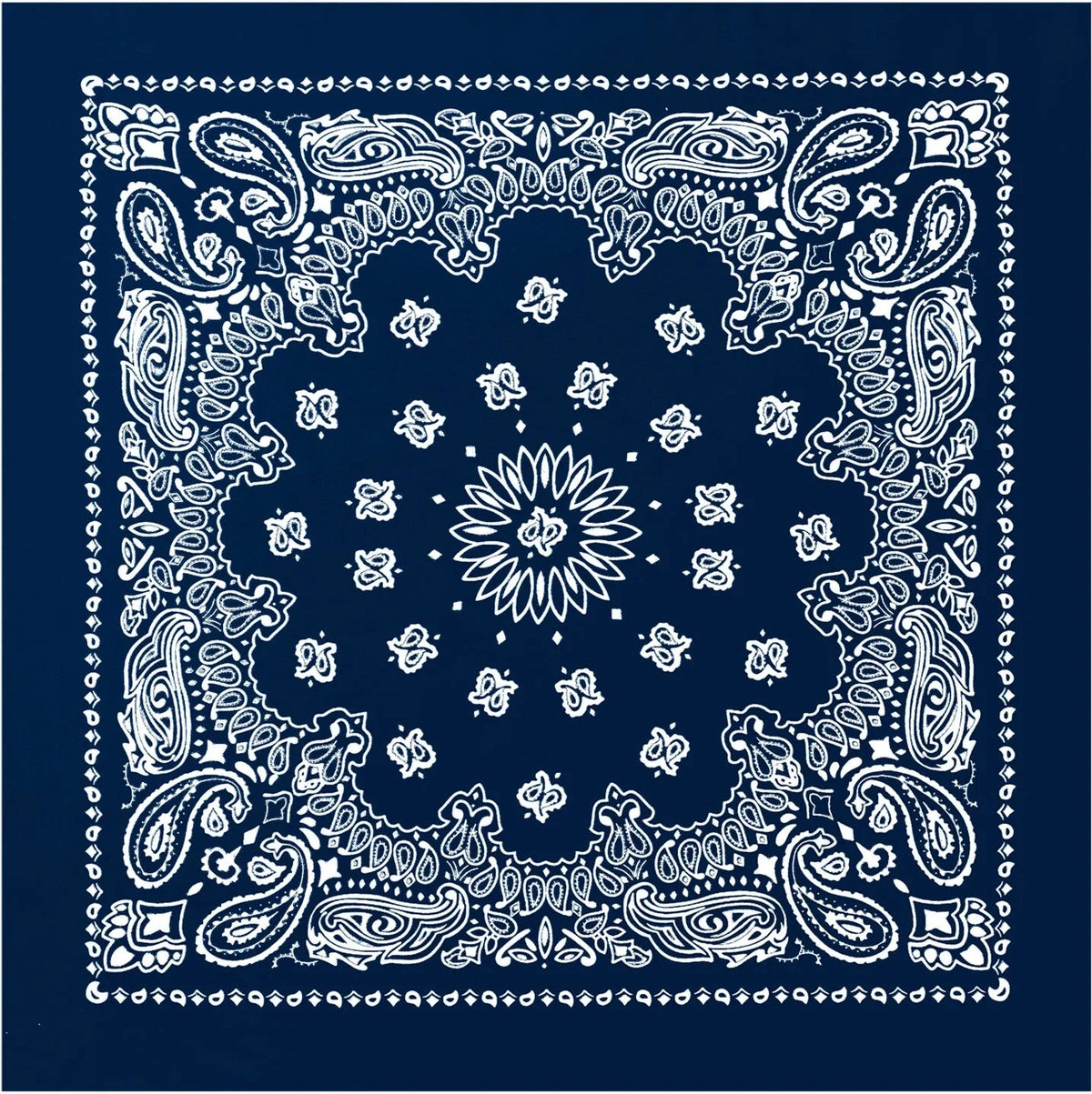 Trainmen Paisley Bandana - 22’’ x - Navy Blue