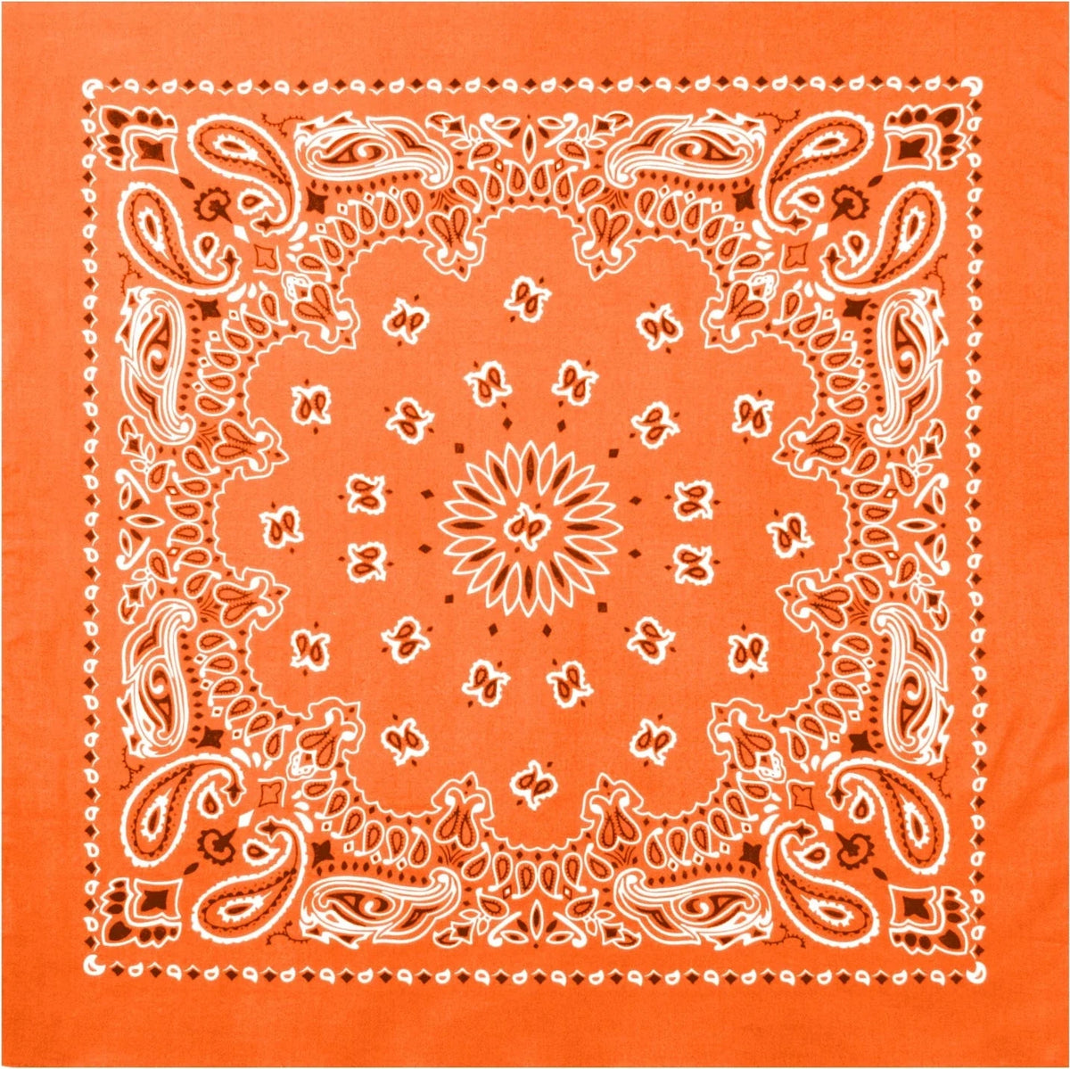 Trainmen Paisley Bandana - 22’’ x - Orange