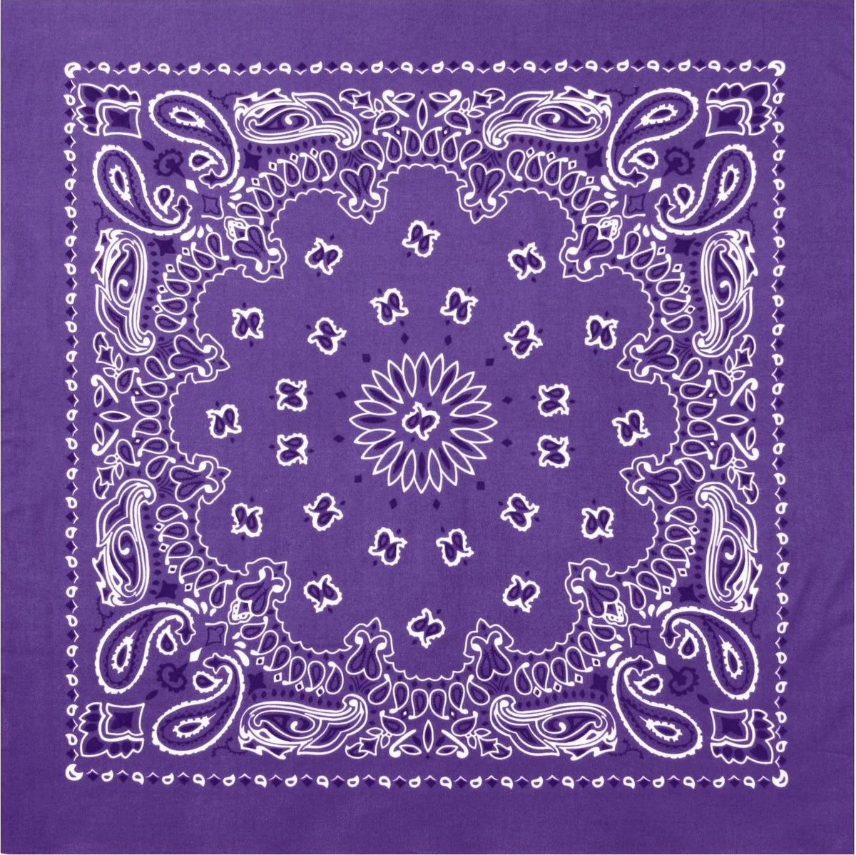 Trainmen Paisley Bandana - 22’’ x - Purple