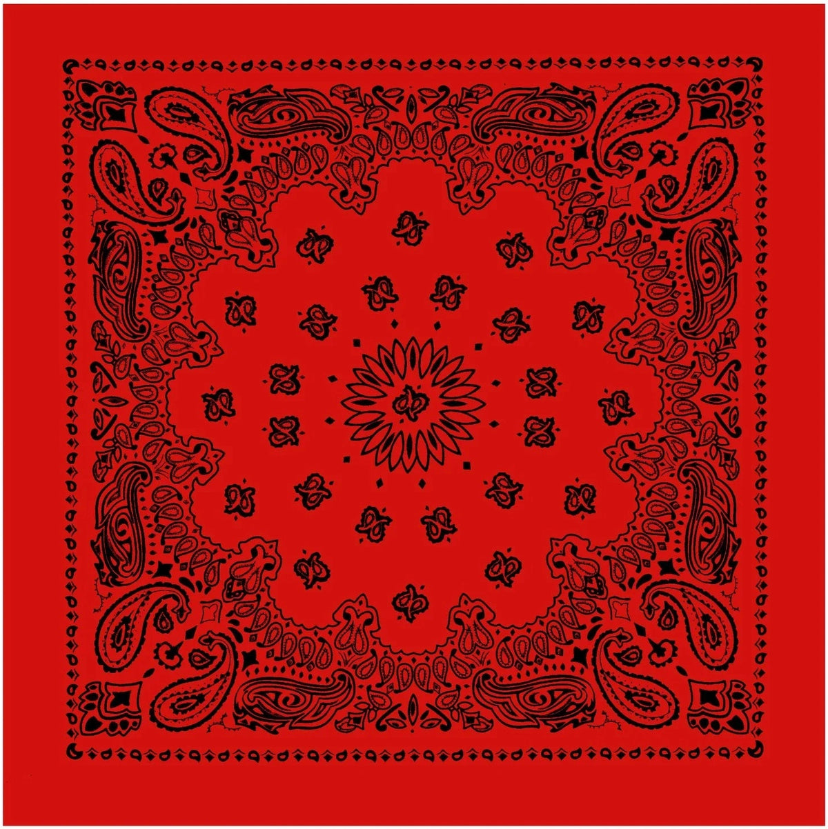 Trainmen Paisley Bandana - 22’’ x - Red / Black