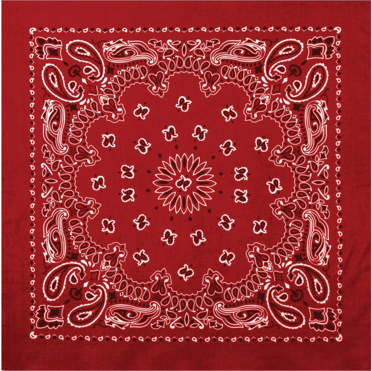 Trainmen Paisley Bandana - 22’’ x - Red / White