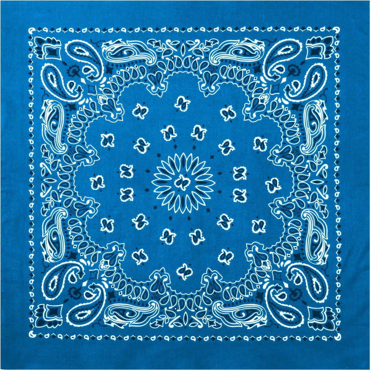 Trainmen Paisley Bandana - 22’’ x - Royal Blue