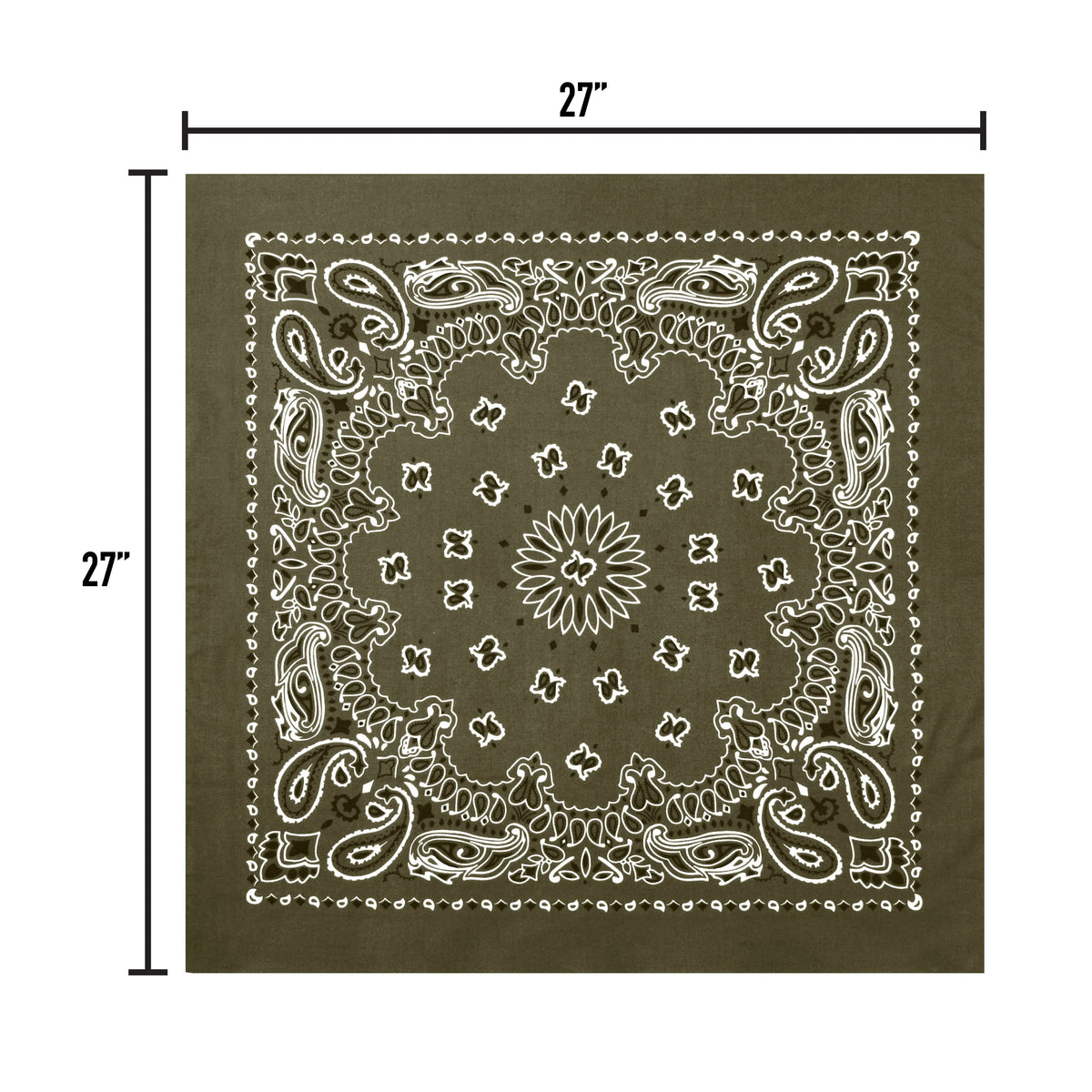 Trainmen Paisley Bandana – Extra-large - 27” x 27’’