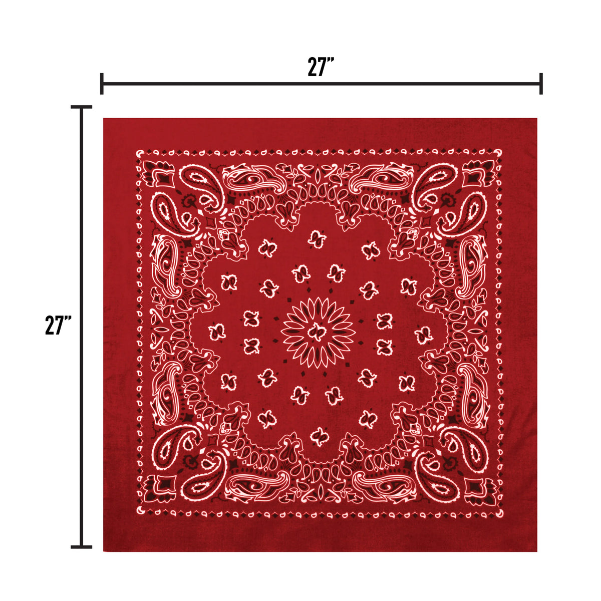 Trainmen Paisley Bandana – Extra-large - 27” x 27’’