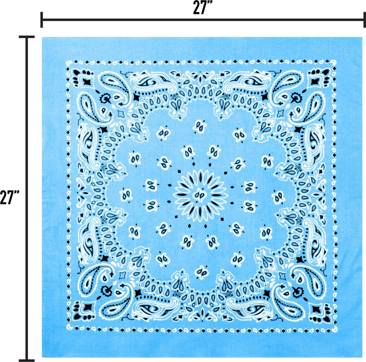 Trainmen Paisley Bandana – Extra-large - 27” x 27’’