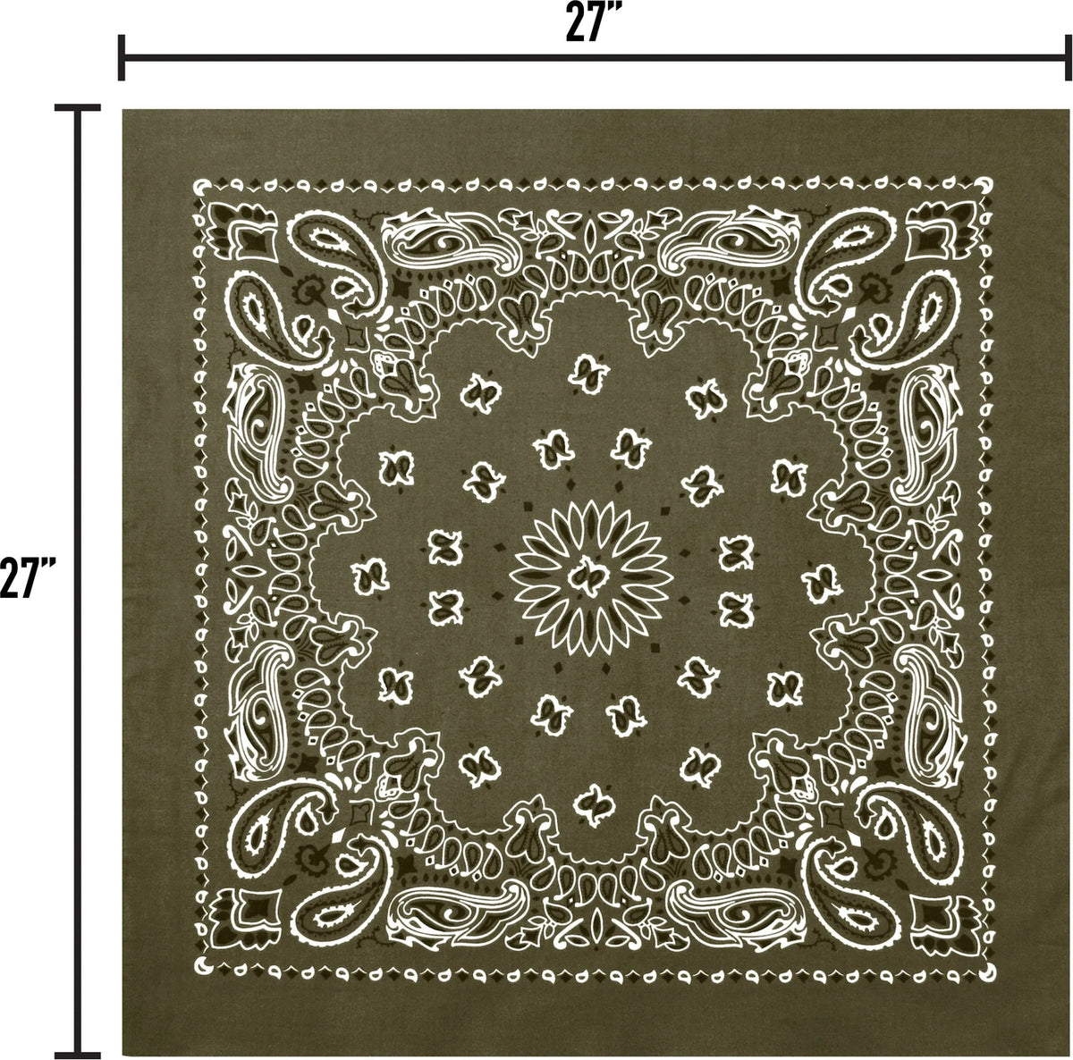 Trainmen Paisley Bandana – Extra-large - 27” x 27’’