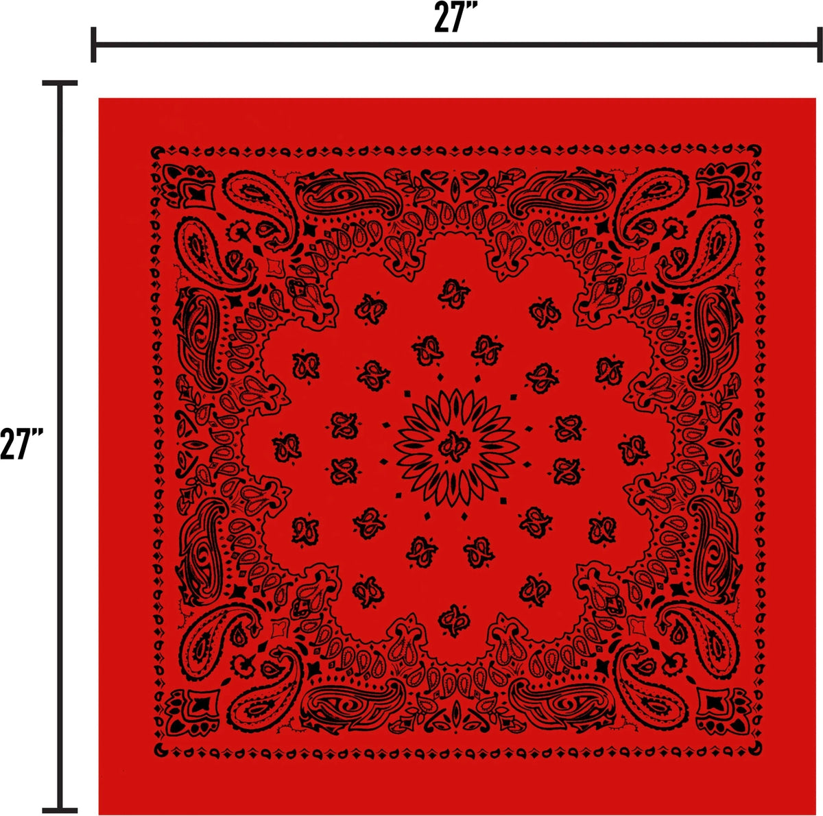 Trainmen Paisley Bandana – Extra-large - 27” x 27’’