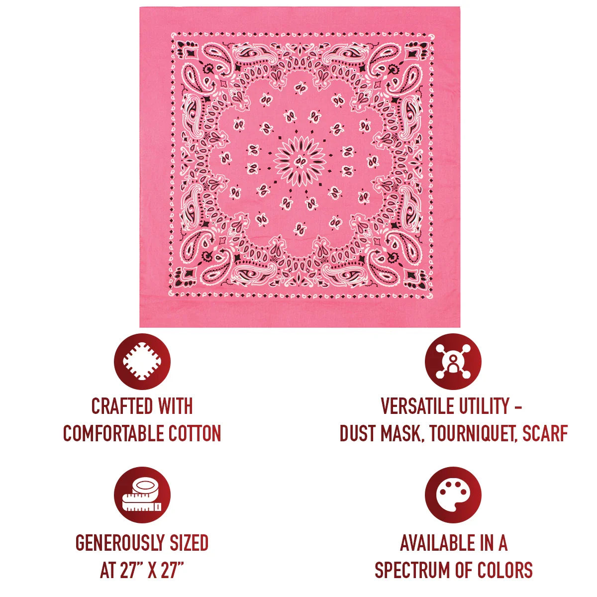 Trainmen Paisley Bandana – Extra-large - 27” x 27’’
