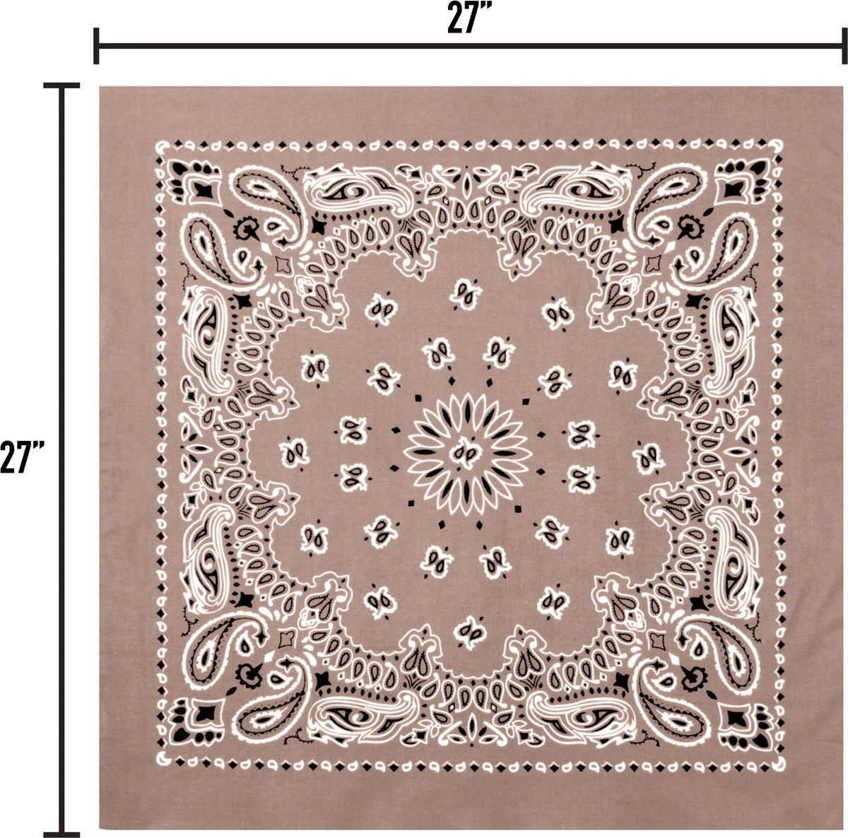 Trainmen Paisley Bandana – Extra-large - 27” x 27’’
