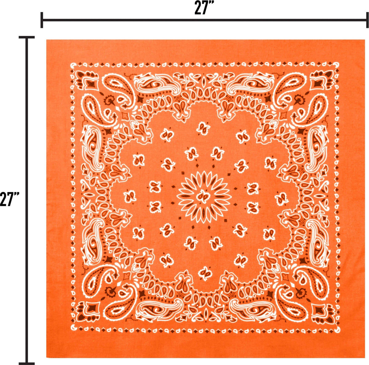 Trainmen Paisley Bandana – Extra-large - 27” x 27’’