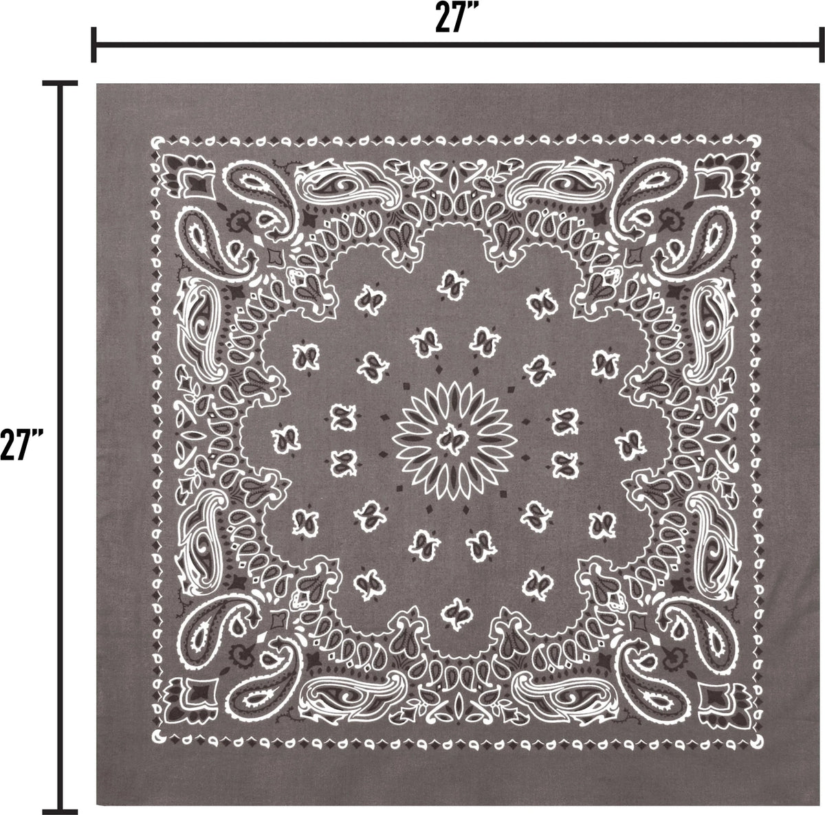 Trainmen Paisley Bandana – Extra-large - 27” x 27’’