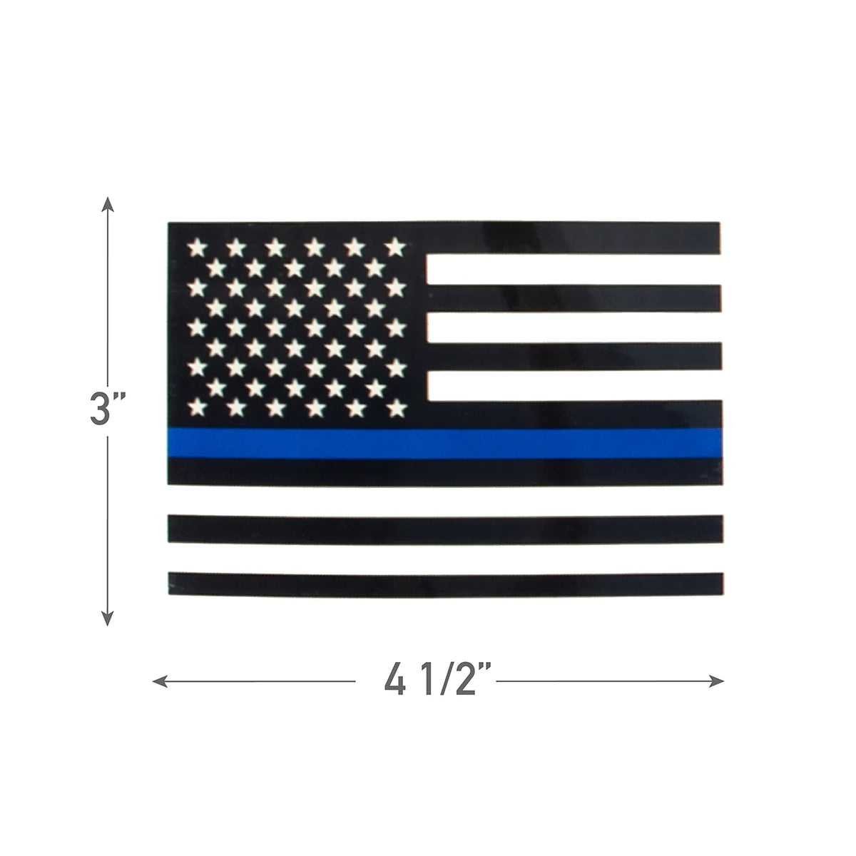 Transparent Thin Blue Line Flag Decal
