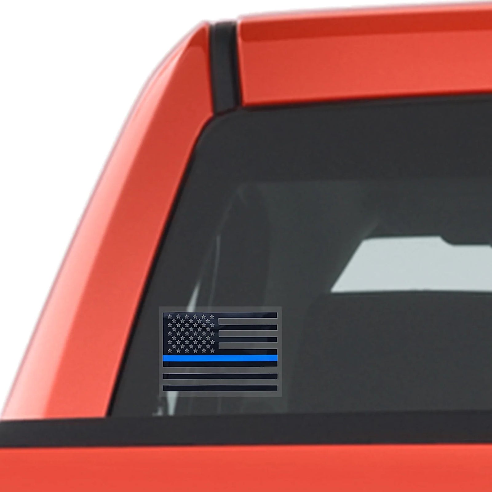 Transparent Thin Blue Line Flag Decal