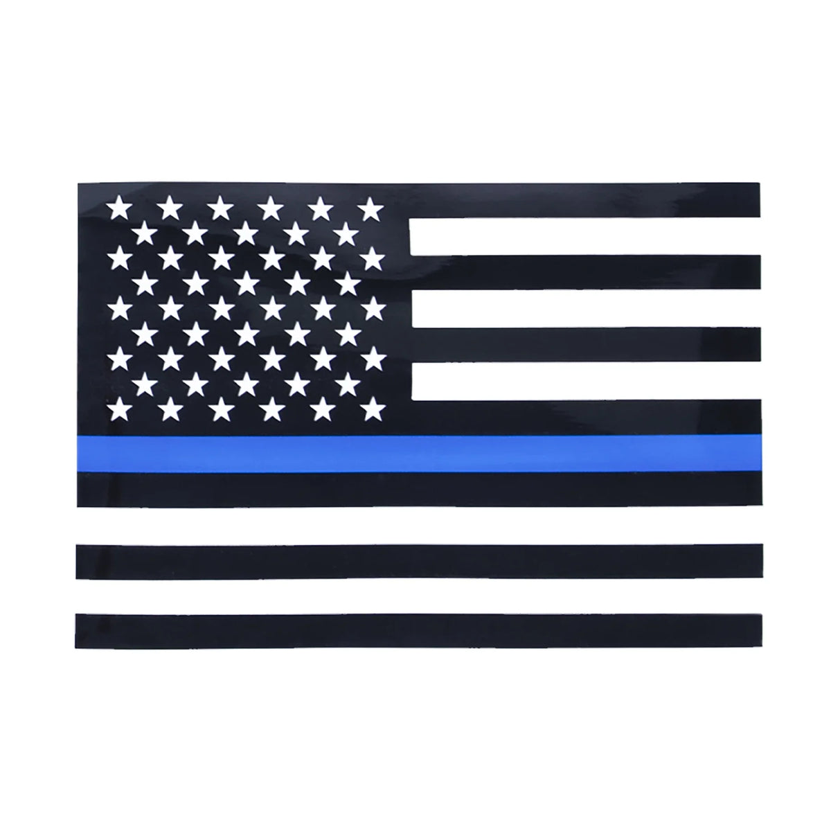 Transparent Thin Blue Line Flag Decal