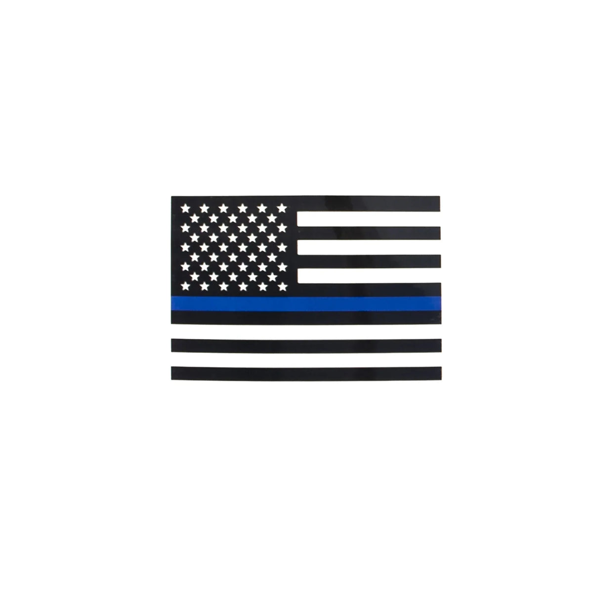 Transparent Thin Blue Line Flag Decal - l