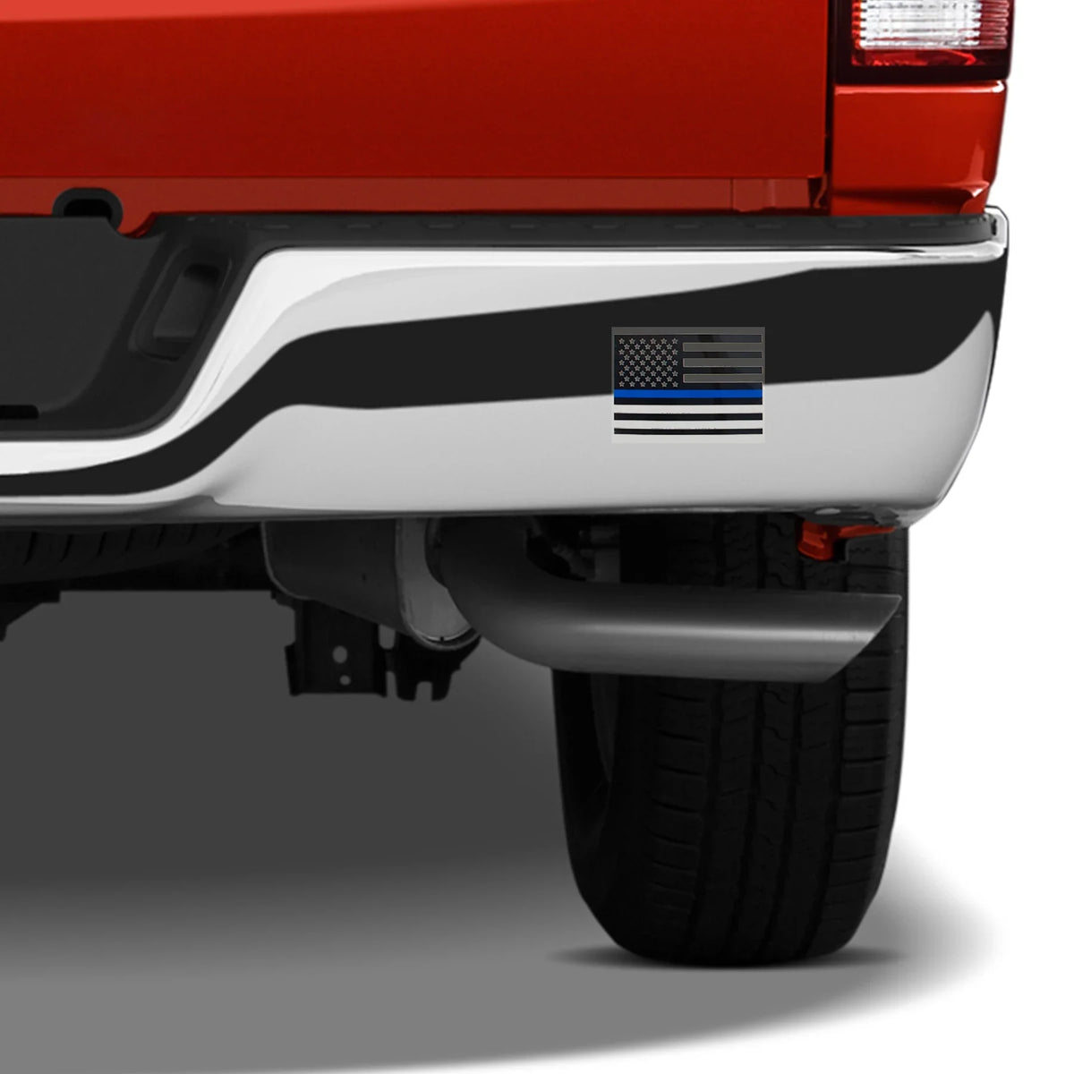 Transparent Thin Blue Line Flag Decal - s