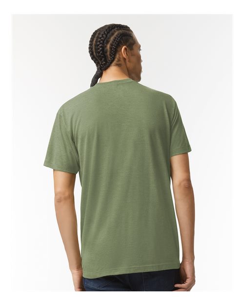 Tri-Olive Triblend Track Tee - TR401