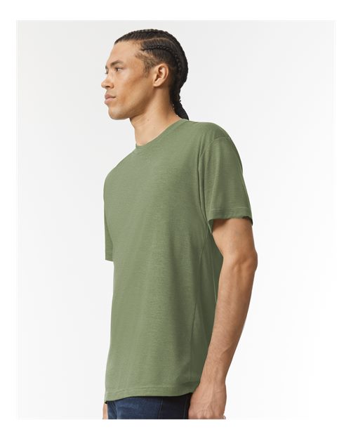 Tri-Olive Triblend Track Tee - TR401