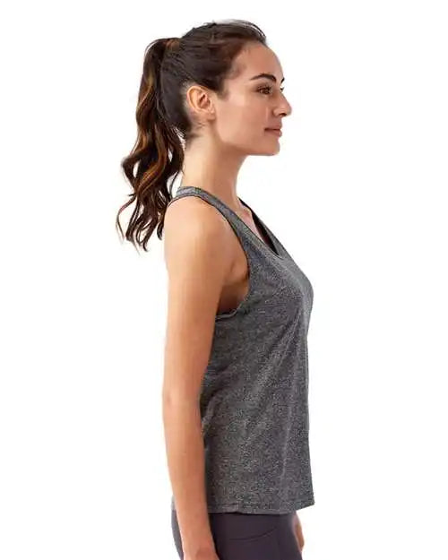 Tridri Td042 Women’s Knot Back Venus Tank - Black Melange