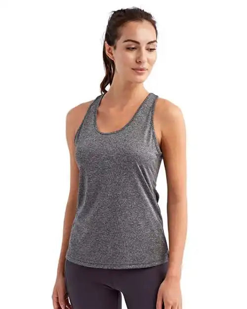 Tridri Td042 Women’s Knot Back Venus Tank - Black Melange - Xs