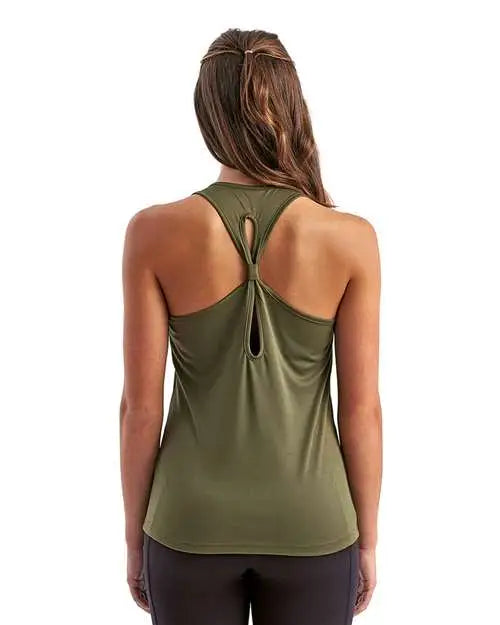 Tridri Td042 Women’s Knot Back Venus Tank - Olive - Ladies Xs