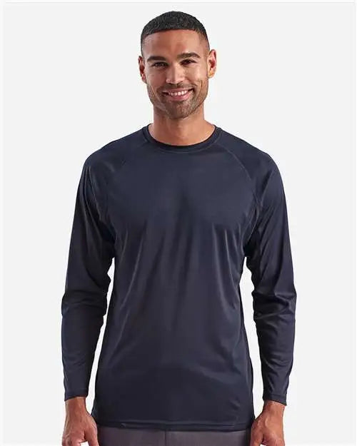 Tridri Td050 Panelled Long Sleeve Tech T-shirt - French Navy - Adult Xs