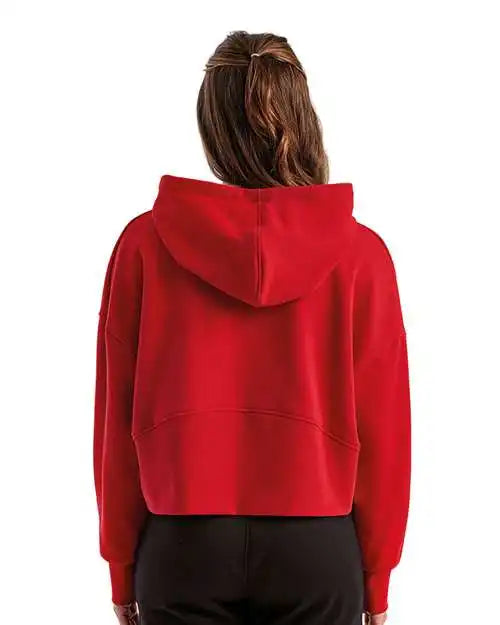 Tridri Td077 Women’s Alice Half-zip Hooded Sweatshirt - Fire Red