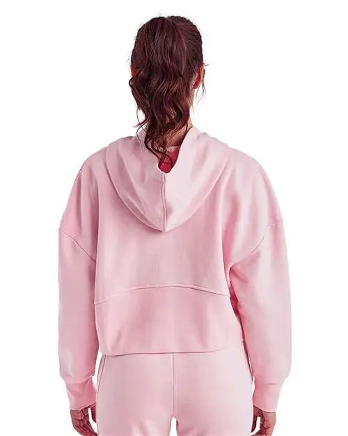Tridri Td077 Women’s Alice Half-zip Hooded Sweatshirt - Light Pink