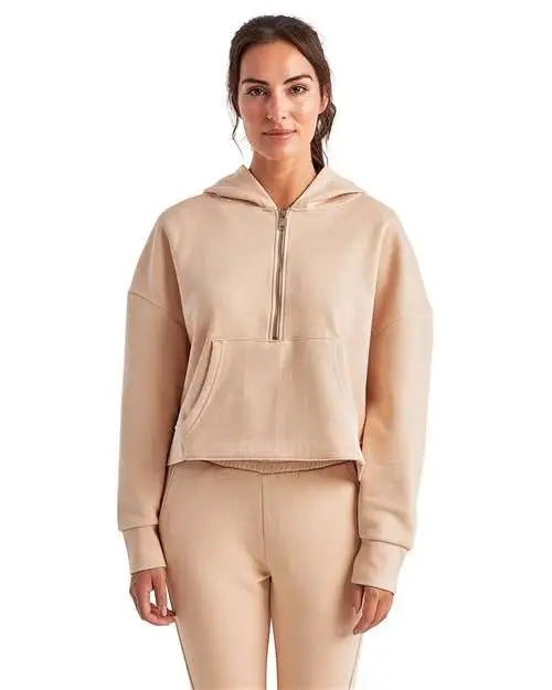 Tridri Td077 Women’s Alice Half-zip Hooded Sweatshirt - Nude